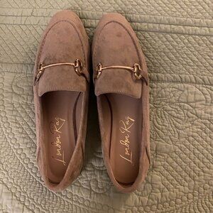 London Rag Women's Kingsley Suede Horsebit Loafers Taupe Size 8 NEW